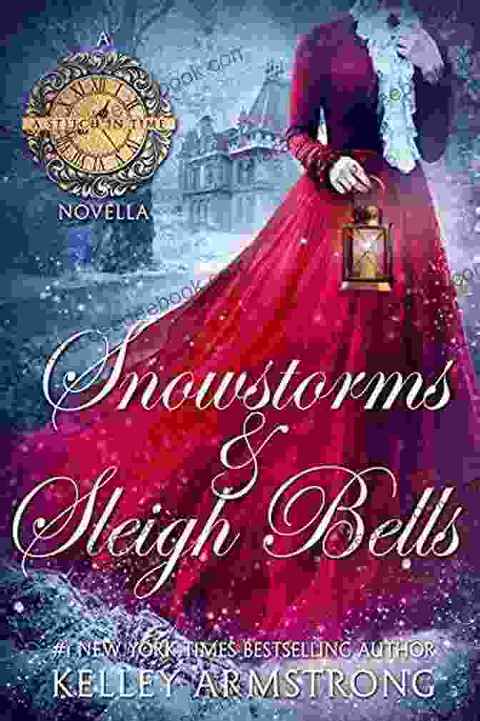 A Beautiful Cover Of The Stitch In Time Holiday Novella, Featuring A Cozy Cottage In A Snowy Landscape Snowstorms Sleigh Bells: A Stitch In Time Holiday Novella