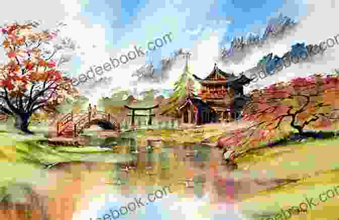 A Landscape Painting Depicting A Temple And Mountains The Awakened One: Buddha Themed Haiku From Around The World
