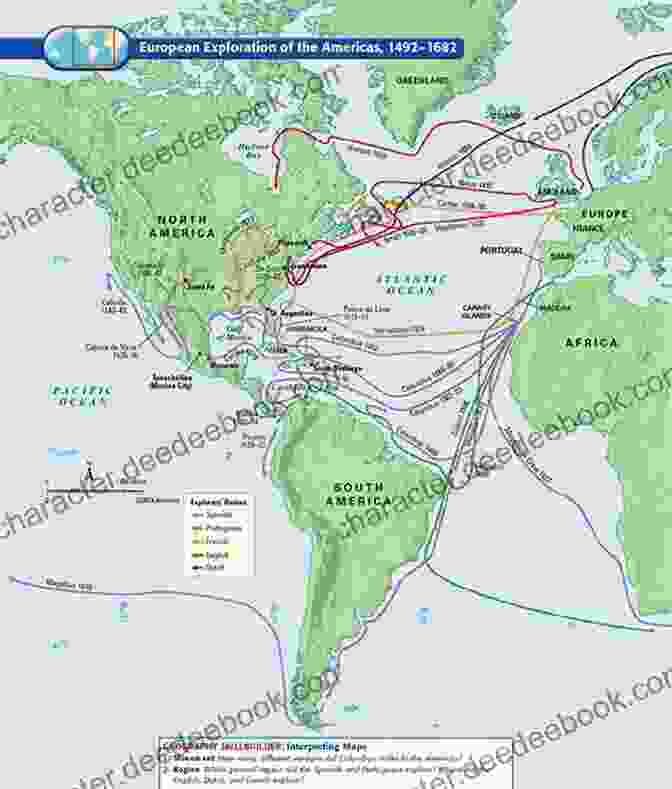 A Map Of Bennett's Explorations, Showing The Routes He Took And The Discoveries He Made. D M Bennett The Truth Seeker