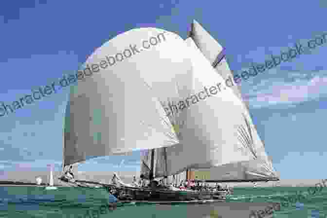 A Painting Of Bennett's Ship, A Small Wooden Vessel With Sails Billowing In The Wind. D M Bennett The Truth Seeker