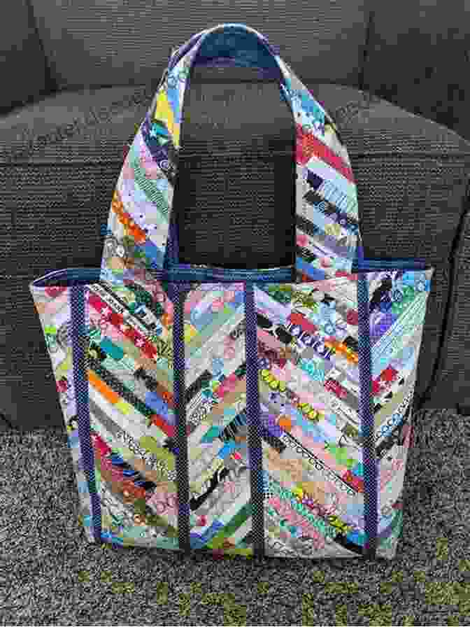 A Tote Bag Made From Fabric Scraps Little Quilts Gifts From Jelly Roll Scraps: 30 Gorgeous Projects For Using Up Your Left Over Fabric