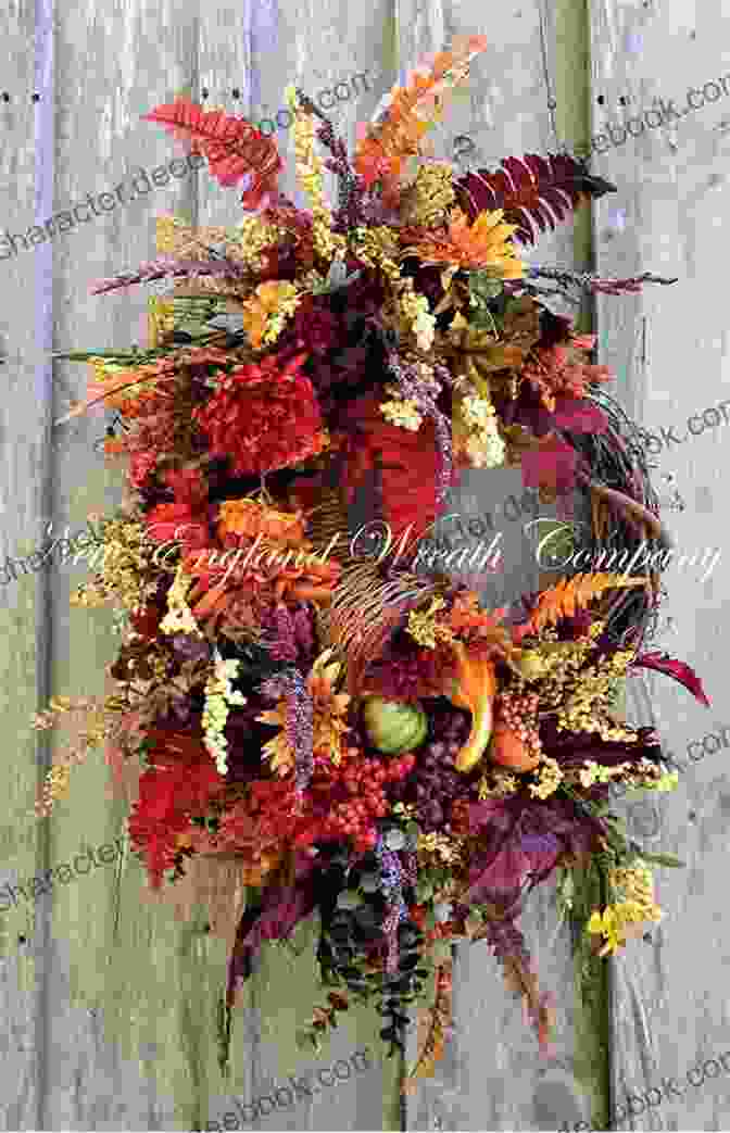 An Opulent Crochet Wreath Overflowing With Autumn's Bounty, Including Pumpkins, Gourds, And Fruits In Rich, Earthy Tones FREE PATTERNS CROCHET FALL WREATHS: Wreaths Add A Elegant Issue To Your Seasonal Decorations