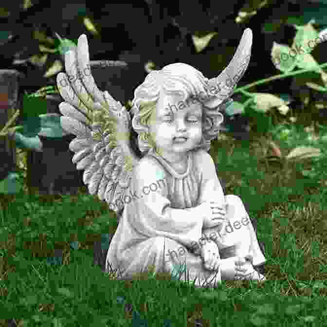 Angel Sitting In The Grass, Holding A Book And Looking Thoughtful. The Puny Wars Ann M Martin