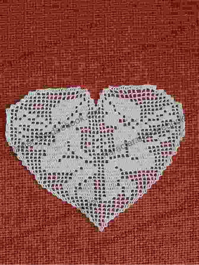Heart Shaped Filet Crochet Ornament Adorned With Intricate Lacework Filet Crochet Patterns Crochet Wall Decor Crochet Home Decor Valentines Day Decor