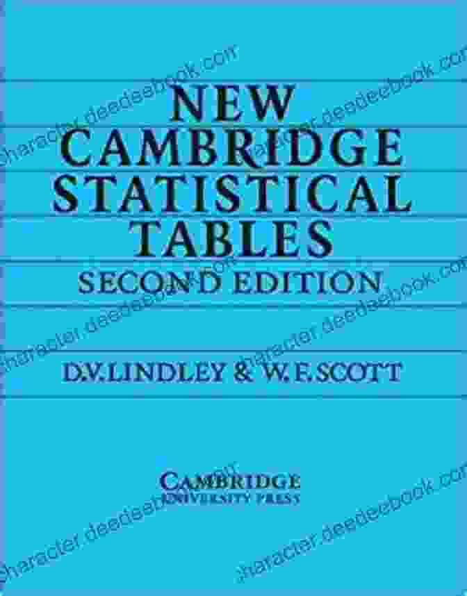 New Cambridge Statistical Tables By Dennis V. Lindley New Cambridge Statistical Tables D V Lindley