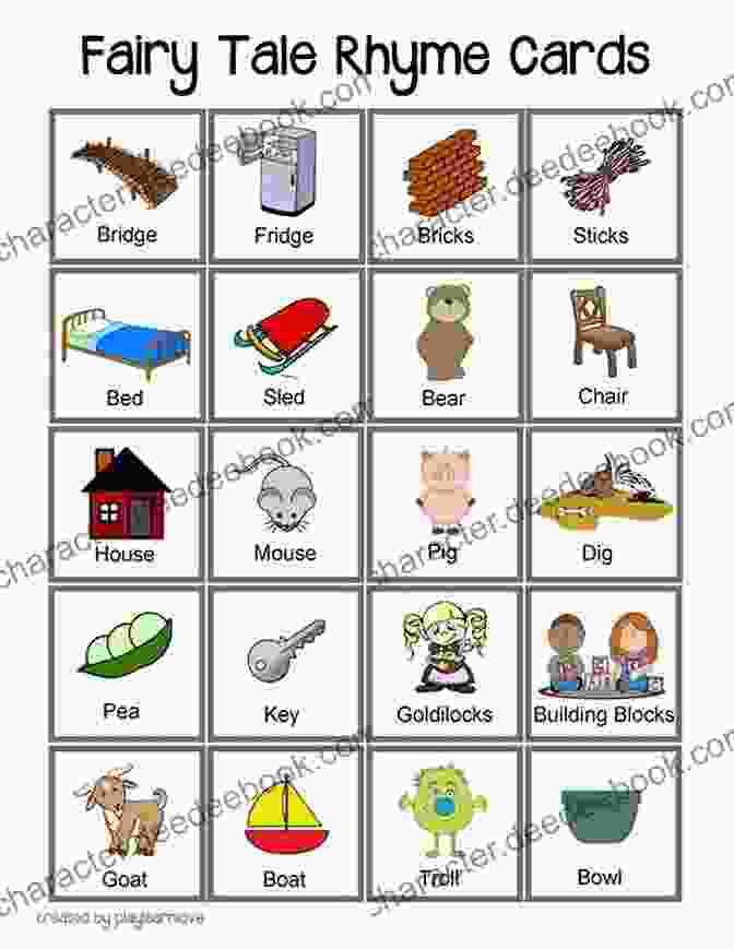 Picture Rhyme Match Game Cards With Rhyming Words Find The Rhymes: Picture Rhyme Match Game Preschool Kindergarten And Up