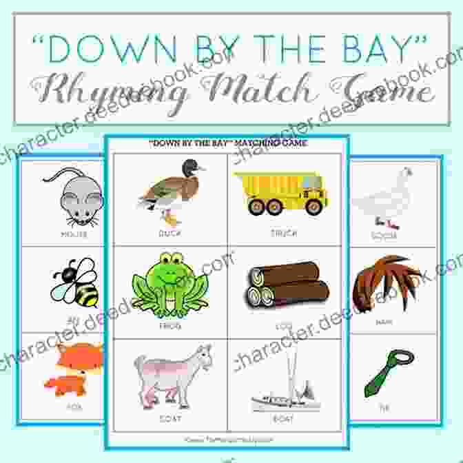 Picture Rhyme Match Game With Child Playing Find The Rhymes: Picture Rhyme Match Game Preschool Kindergarten And Up